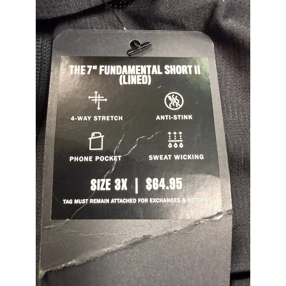 Fabletics The Fundamental Short II Mens Size 3X Light Gray 7